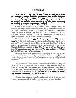 Tạo động lực cho người lao động thông qua việc thỏa mãn các nhu cầu của người lao động tại Công ty cổ phần Thế giới số Trần Anh
