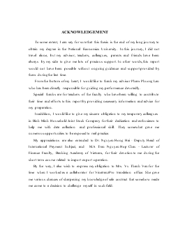 The closeness of a foreign sales contract in Binh Minh Household Joint Stock Company