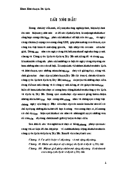 Thực trạng hoạt động kinh doanh - Du lịch của Công ty Du lịch và Dịch vụ Tây Hồ