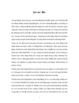 Thực trạng hoạt động thanh toán quốc tế tại Ngân hàng thương mại cổ phần Công Thương (VietinBank) Chi nhánh Cửa Lò, giai đoạn 2005- 2010