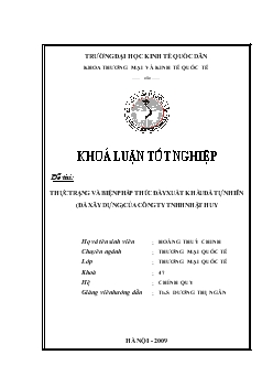 Thực trạng và biện pháp thúc đẩy xuất khẩu đá tự nhiên (đá xây dựng) của Công ty TNHH Nhật Huy