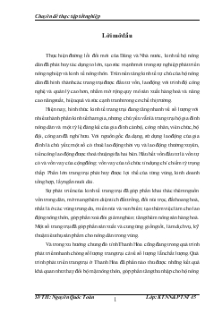 Thực trạng và giải pháp phát triển kinh tế trang trại ở tỉnh Thanh Hoá giai đoạn 2006 - 2010