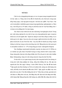 Thực trạng và giải pháp phát triển ngành chè ở Yên Bái từ nay đến năm 2010