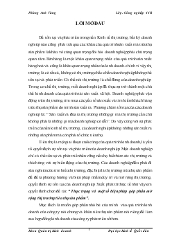 Thực trạng và một số biện pháp góp phần mở rộng thị trường tiêu thụ sản phẩm tại Công ty TNHH Nhà nước 1 thành viên Cơ khí Hà Nội
