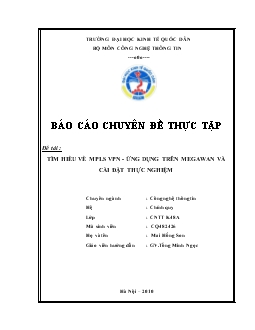 Tìm hiểu về Mpls vpn - Ứng dụng trên Megawan và cài đặt thực nghiệm
