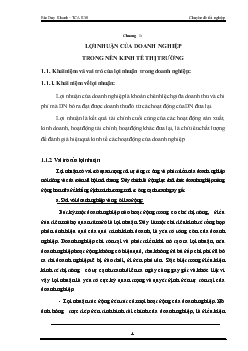 Tình hình thực hiện lợi nhuận tại Công ty TNHH thực phẩm Hà Thành