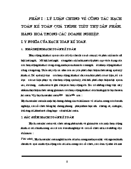 Tổ chức hạch toán kế toán quá trình tiêu thụ sản phẩm, hàng hoá tại Công ty thương mại và sản xuất vật tư thiết bị giao thông vận tải