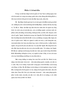 Tư tưởng Hồ Chí Minh về nhà nước của dân, do dân, vì dân