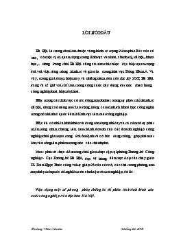 Vận dụng một số phương pháp thống kê để phân tích tình hình sản xuất công nghiệp trên địa bàn Hà Nội