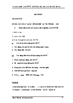 Vận dụng nghiệp vụ thị trường mở để thực hiện chính sách tiền tệ ở Việt Nam