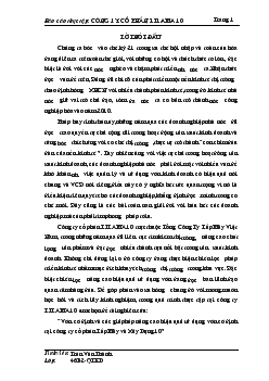 Vốn cố định và các giải pháp nâng cao hiệu quả sử dụng vốn cố định tại Công ty cổ phần Lắp Máy và Xây Dựng 10 - Lilama 10