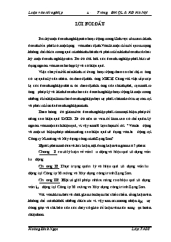 Vốn lưu động và một số biện pháp nhằm nâng cao hiệu quả sử dụng vốn lưu động tại Công ty Xi măng và Xây dựng công trình Lạng Sơn