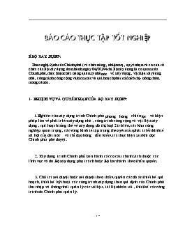 Báo cáo Thực tập tại Bộ Xây dựng