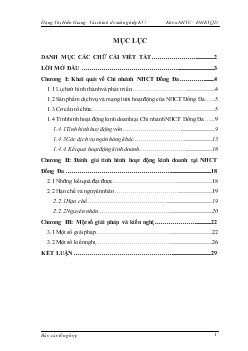 Báo cáo Thực tập tại Chi nhánh Ngân hàng thương mại cổ phần Công Thương (VietinBank) Đống Đa