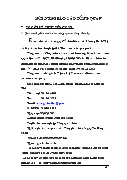 Báo cáo Thực tập tại Công ty Cổ phần Đầu tư & Bê - Tông Thịnh Liệt