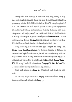 Báo cáo Thực tập tại Công ty Cổ phần Thép & Vật Tư