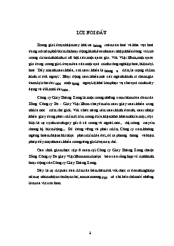 Báo cáo Thực tập tại Công ty Giầy Thăng Long