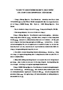 Báo cáo Thực tập tại Công ty Hoàng Nguyên - Tiến Thành
