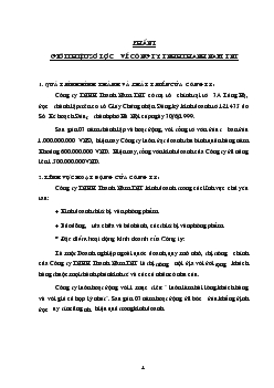 Báo cáo Thực tập tại Công ty TNHH Thanh Nam TNT