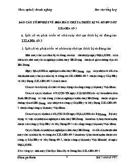 Báo cáo Thực tập tại Nhà máy chế tạo thiết bị & đóng tàu LILAMA 69/3