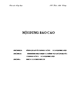 Báo cáo Tổng hợp về Công ty đầu tư - Xây dựng hà nội &tình hình thực hiện các lĩnh vực quản trị của Công ty đầu tư - xây dựng hà nội