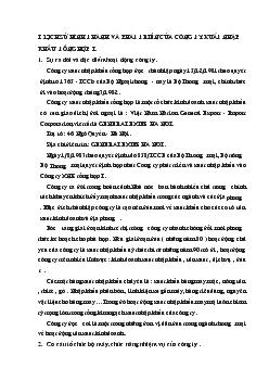 Báo cáo Tổng hợp về Công ty XNK tổng hợp i