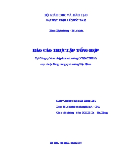 Báo cáo Tổng hợp về đặc điểm và tình hình hoạt động kinh doanh của Công ty XNK xi măng