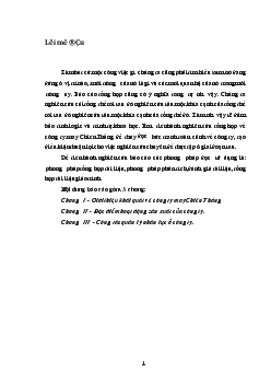 Báo cáo Tổng hợp về khái quát về Công ty may chiến thắng, đặc điểm hoạt động sản xuất ,công tác quản lý nhân lực ở Công ty