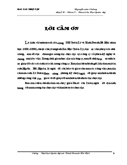 Báo cáo Tổng hợp về quy trình bảo dưỡng, các công việc liên quan đến máy tính và mạng, …và cập nhập dữ liệu cho website cá nhân của Công ty