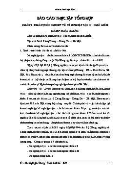 Báo cáo Tổng hợp về vốn đầu tư một yếu tố cần thiết để thúc đẩy sự tăng trưởng ở xí nghiệp vật tư chế biến hàng xuất khẩu i