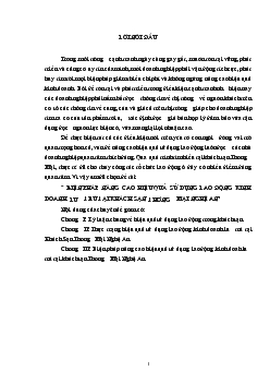 Biện pháp nâng cao hiệu quả sử dụng lao động kinh doanh lưu trú tại khách sạn Thương Mại Nghệ An