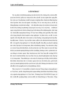 Các giải pháp marketing nhằm phát triển thị trường sản phẩm ô tô nhãn hiệu TRANSINCO BAHAI K29 của Nhà máy sản xuất ô tô 3/2