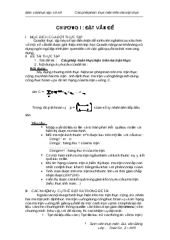 Các phép toán thực hiện trên ma trận thực