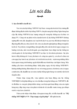 Hệ thống Ngân hàng Thương mại quốc doanh ở Việt Nam - Thực trạng và giải pháp