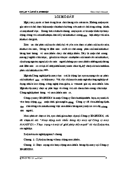 Hoạt động xuất khẩu hàng dệt may tại Công ty may Hanotex - Thực trạng và một số giải pháp đẩy mạnh