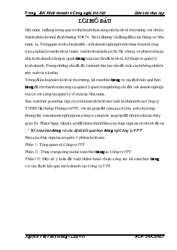 Kế toán bán hàng và xác định kết quả bán hàng tại Công ty FPT