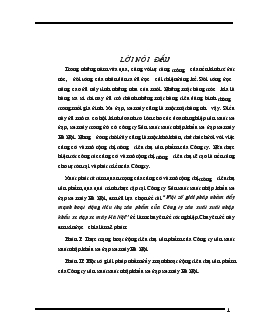 Một số giải pháp nhằm đẩy mạnh hoạt động tiêu thụ sản phẩm của Công ty sản xuất XNK xe đạp xe máy Hà Nội