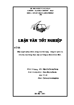 Một số giải pháp nhằm nâng cao chất lượng công tác quản trị tiêu thụ mặt hàng nhựa xốp tại Công ty điện tử Sao Mai