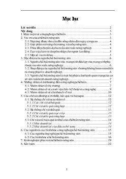 Một số vấn đề lý luận & thực tiễn về phát triển chế biến nông sản ở nước ta hiện nay
