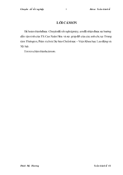 Một số yếu tố ảnh hưởng đến tiền lương của người lao động ở Việt Nam trong giai đoạn từ năm 2004 đến năm 2006