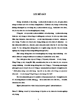 Nâng cao chất lượng lập hồ sơ dự thầu của Công ty Lắp máy điện nước & xây dựng - Tổng Công ty Xây dựng Hà Nội