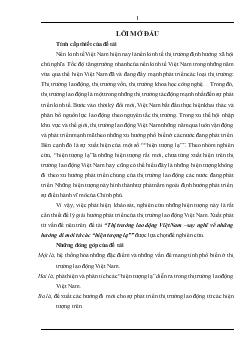 Thị trường lao động Việt Nam - Suy nghĩ về những hướng đi mới từ các “Hiện tượng lạ