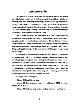 Thực trạng & Giải pháp trong hoạt động đầu tư tại Công ty TNHH xây dựng công trình Hoàng Hà
