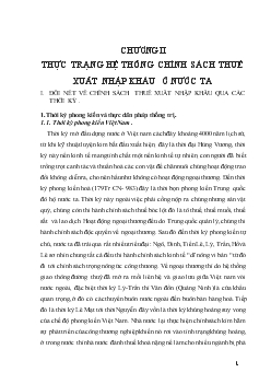 Thực trạng hệ thống chính sách thuế Xuất nhập khẩu ở nước ta (Chương 2, 3)