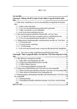Thực trạng Xuất khẩu thuỷ sản Việt Nam sang thị trường Mỹ