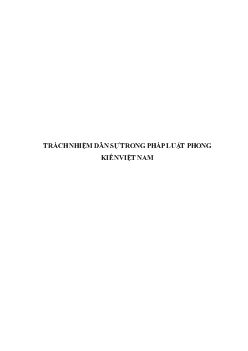 Trách nhiệm dân sự trong pháp luật Phong kiến Việt Nam