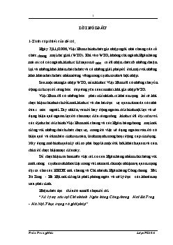Xử lý nợ xấu tại Chi nhánh Ngân hàng thương mại cổ phần Công Thương (VietinBank) Hai Bà Trưng - Hà Nội. Thực trạng và giải pháp