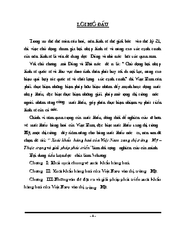 Xuất khẩu hàng hoá của Việt Nam sang thị trường Mỹ - Thực trạng & Giải pháp phát triển