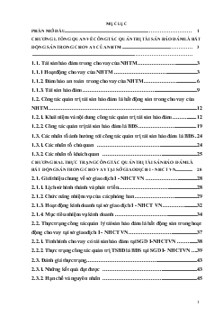 Hoàn thiện công tác quản trị tài sản bảo đảm là bất động sản trong hoạt động cho vay tại Sở Giao dịch 1 - Ngân hàng thương mại cổ phần Công Thương (VietinBank)