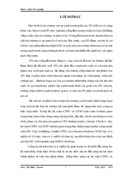 Kế toán chi phí (chi phí sản xuất) và tính giá thành sản phẩm tại Xí nghiệp may Vạn Xuân - Công ty TNHH 1 thành viên Đầu tư và Phát triển Thương mại Vạn Xuân